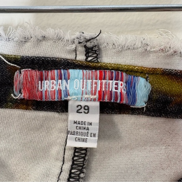 Urban Outfitters Butterfly Print Velvet Flare Pants V Front Ruched Waist Y2K 29 - Picture 3 of 7